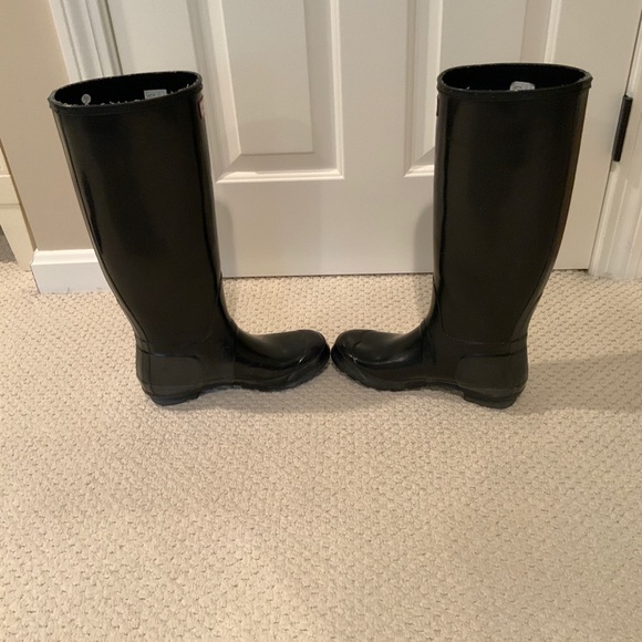 Hunter Women’s Original Tall Gloss Rain Boots Size 8 - Picture 5 of 7